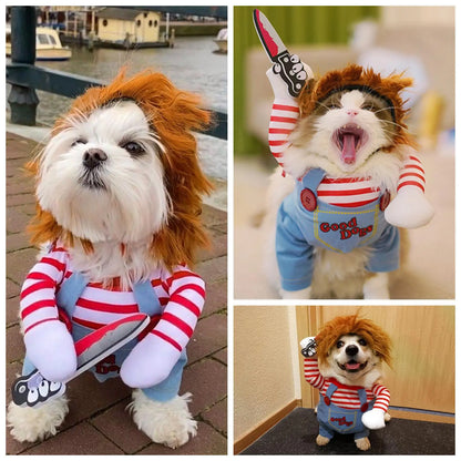 🎃 Funny Chucky Halloween Pet Costume