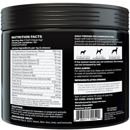 15 in 1 Dog Multivitamin Supplements Immunity Digestion Joint and Heart Health