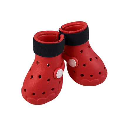 4-Pack Dog Shoes All-Season Universal Clogs Spring Summer Breathable Outdoor Dog Paw Protection Soft Sole Pet Shoes-Dog Boots for Small & Medium & Large Dogs