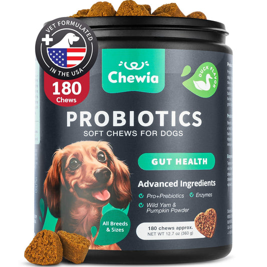 Probiotics for Dogs Gut Health Digestion Immunity Yeast Balance Itchy Skin Allergies Support   Dog Probiotic Chews with Digestive Enzymes for Gut Flora  Soft Treats with Pumpkin and Yeast Powder