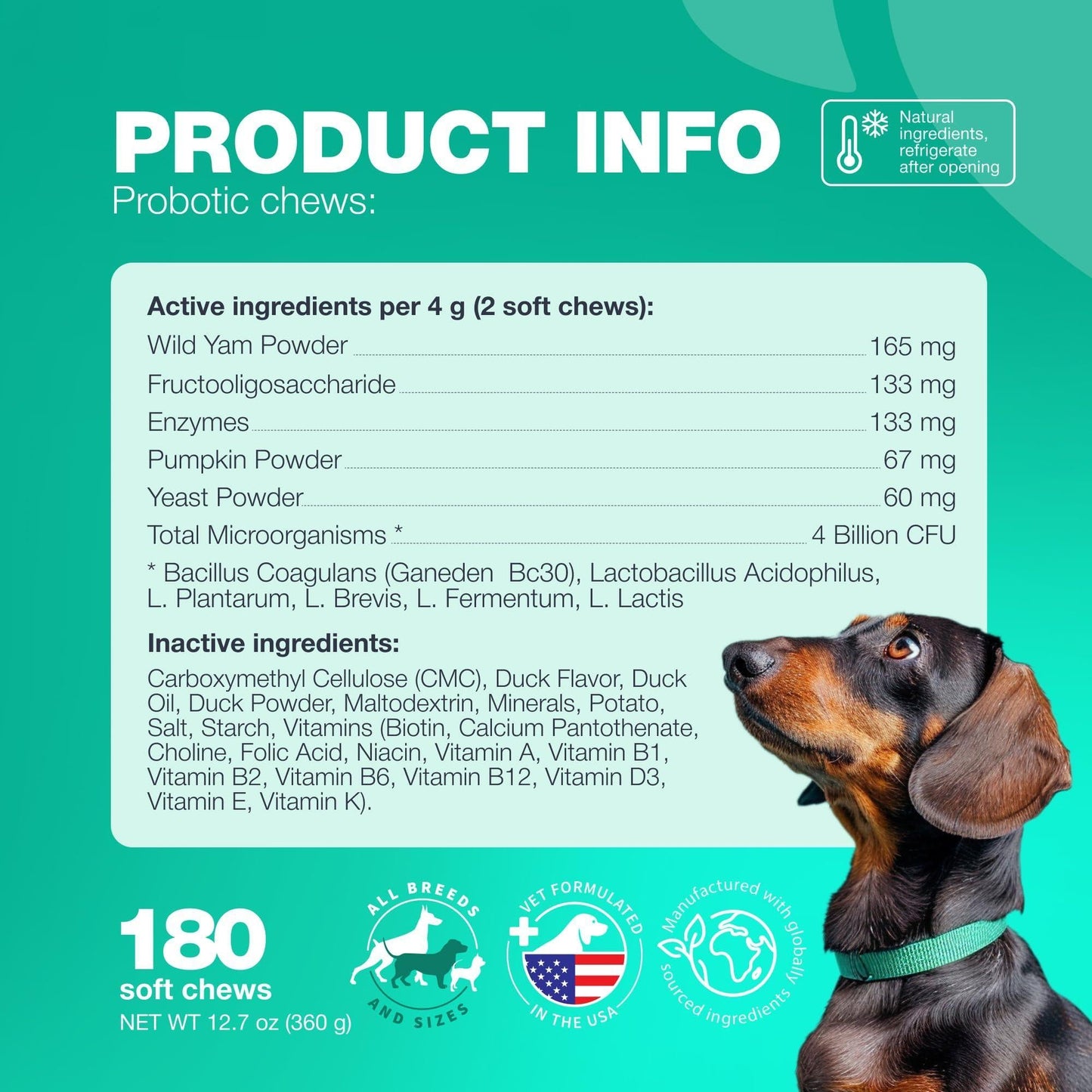Probiotics for Dogs Gut Health Digestion Immunity Yeast Balance Itchy Skin Allergies Support   Dog Probiotic Chews with Digestive Enzymes for Gut Flora  Soft Treats with Pumpkin and Yeast Powder