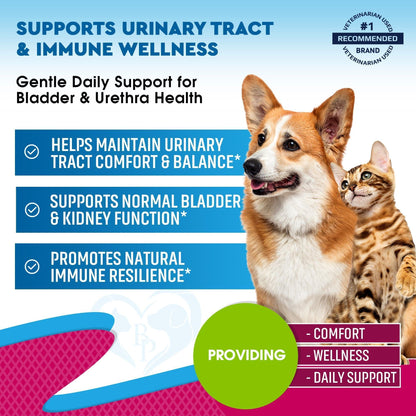 Cat Dog Urinary Tract Infection Treatment Natural UTI Medicine Cranberry 2 Pack 60 ml D Mannose  Kidney Bladder Support Best for Incontinence Pet Renal Health & Care Drops