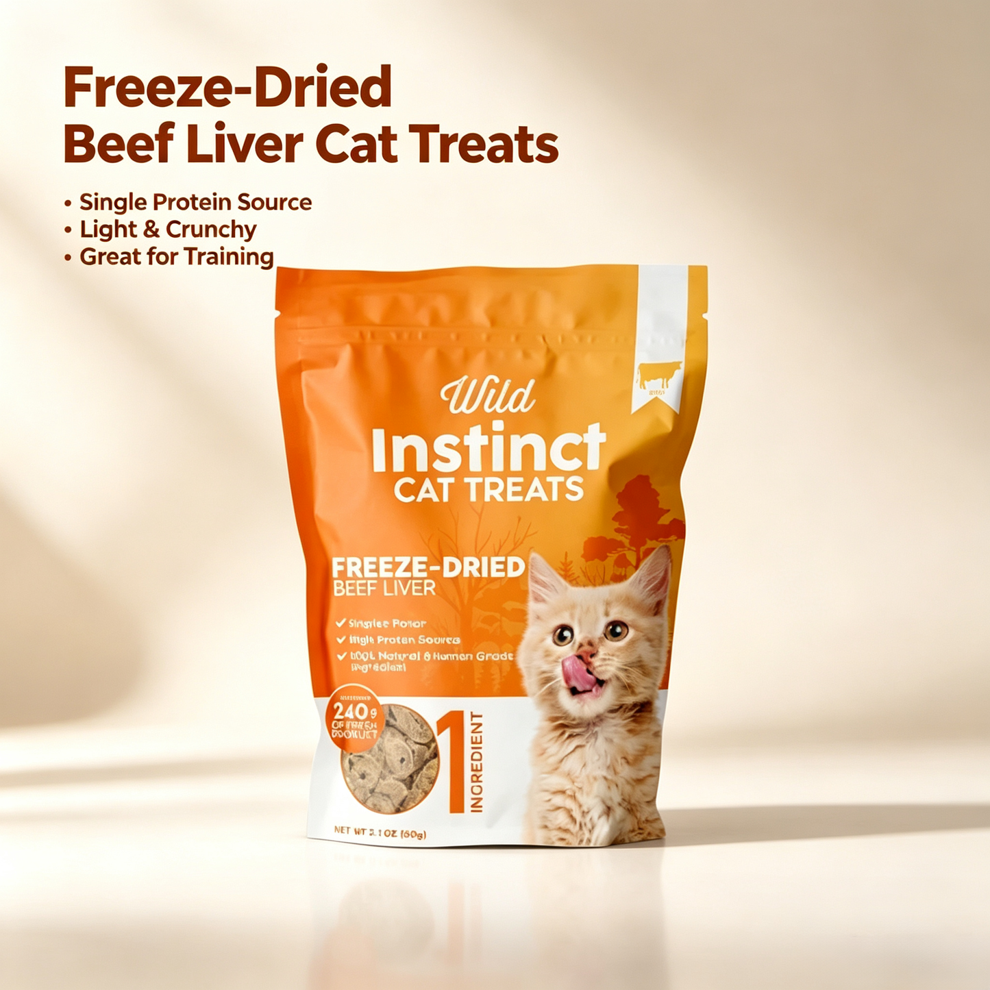 Freeze-Dried Beef Liver for Cats
