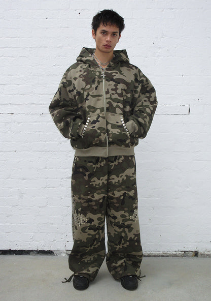 FAITHFUL STUDDED OVERSIZED SWEATPANTS CAMO